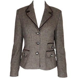 VERTIGO PARIS - Herringbone Wool Blazer
